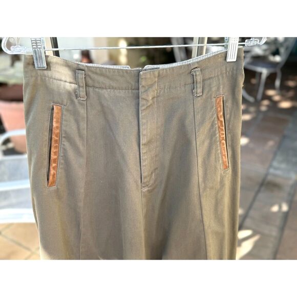 VTG 1987 Banana Republic Savanna Cotton Twill Khaki Pewter Maxi Skirt VTG SZ 10 - Picture 8 of 10